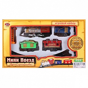 Железная дорога с мини-поездом и аксессуарами, несколько цветовых вариантов (Play Smart, A147-H06316sim)